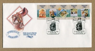 AUSTRALIA FOLKLORE, The Man from Snowy River. 1987 -6 -24 FDC - Image 1 of 2