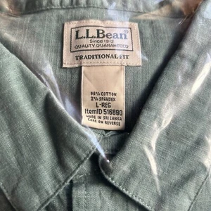 Reduced! Was $39.50! NOS LL Bean Green Cotton LS Shirt XL In Original Packaging! - Picture 1 of 6