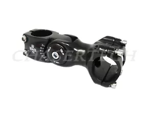 New Uno MTB Bicycle Bike Adjustable Ahead Stem 1-1/8" 95mm Bore 31.8 Black - Picture 1 of 2