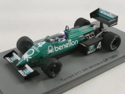 Spark Tyrrell Benetton 011 #4 Danny Sullivan 5th Monaco GP 1983 1/43 S7285 - Immagine 1 di 3