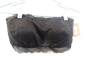 Spanx Undie-Tectable Bandeau Bra Very Black Size L NEW Lace Strapless Wireless - Picture 1 of 5