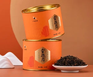 Chinese  tea 八马BaMa 茶业Chinese characteristic tea drinks八马茶业金骏眉武夷红茶特级红茶自己喝的茶叶罐装 - Picture 1 of 2