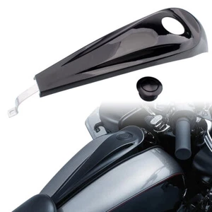 Vivid Black Dash Fuel Console Cover Aluminum Gas Tank Cap For Harley FLHX 08-23 - Picture 1 of 15