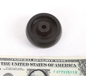 (1) 2" x 1" Solid Polyolefin WHEELS w 1/4 " ID Axle Bore - BLACK - Picture 1 of 1