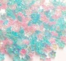 Pastel star beads - 100 pieces - 200 pieces - kawaii star beads craft supplies