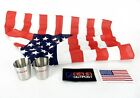 Patriotic Swag Pack, Alpha Outpost, Flag Bandana, Patches, 2 Metal Shot Glasses