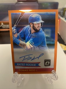 2018 Donruss Optic Rated Rookie Retro 1984 Orange /99 Tomas Nido RC AUTO Mets