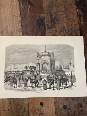 1862 Originals Illustration Holzstich Gravur Blessing the Waters - Bild 1 von 4