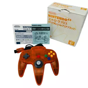 Daiei Hawks Clear Orange Schwarz Nintendo 64 N64 Controller Komplett In Box - Bild 1 von 9