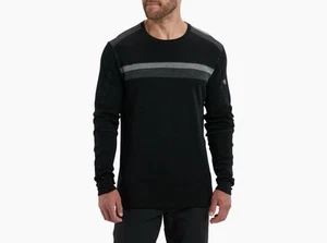 Kuhl Men's M Black/Gray Downhill Racr Thumbhole Long Sleeve Pullover Shirt - Picture 1 of 6