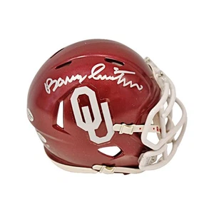 Barry Switzer OK Sooners Autographed Signed Mini Helmet Leaf COA Schwartz Holo - Picture 1 of 5