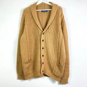 Strickjacke Schalkragen Gr.XXL/3XL Herren Cardigan Beige Grobstrick Zopfmuster - Bild 1 von 7