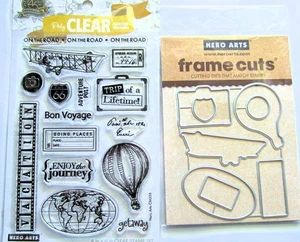 From the Vault Travel Combo Clear Stamp & Die Set Hero Arts CM358 NEU! - Bild 1 von 3