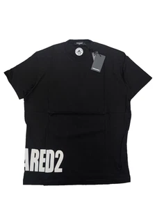 Dsquared2 T-Shirt Herren 2XL schwarz Seite Logo Grafik Spruch Rundhals Tee - Bild 1 von 12