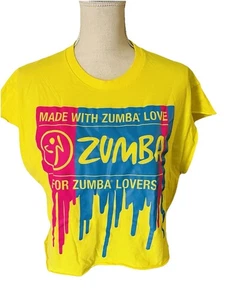 Zumba Neon Retro Cropped Top "Made With Zumba Love For Zumba Lovers" Damen OS - Bild 1 von 10