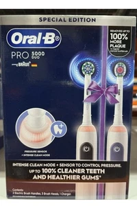 Oral-B Pro 5000 Electric Rotating Toothbrush with Dual Handle - White - Picture 1 of 1