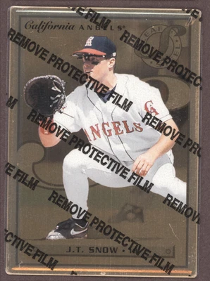 1996 Leaf Baseball Preferred J.T. Snow Steel Gold #31 California Angels - Image 1 of 4