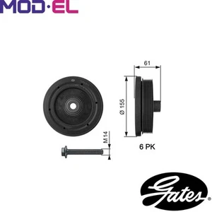 BELT PULLEY CRANKSHAFT TVD1021A FOR FORD FOCUS/I/Van/Turnier S-MAX MONDEO/IV - Picture 1 of 6