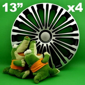 Radkappen 13" Lenkrad ★ 4 Stück ★ SILBER+SCHWARZ für PEUGEOT 306 RENAULT MEGANE - Bild 1 von 1