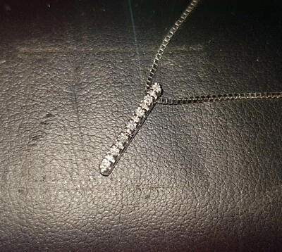 Collana Comete gold ring oro bianco 750 18Kt con diamantini taglio brillante  - Immagine 1 di 4