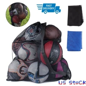 Sports Mesh Net Ball Bag Storage Bag Nylon Football Volleyball Carrying Pouch - Picture 1 of 14