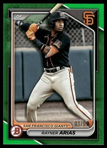 2024 Bowman Draft RAYNER ARIAS GREEN PARALLEL 1/99 #BD-189 SAN FRANCISCO GIANTS - Picture 1 of 2
