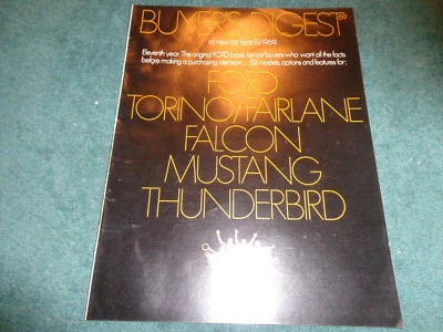 1969 FORD BUYERS DIGEST SALES CATALOG COBRA TORINO MACH 1 MUSTANG BROCHURE ORIG! - Image 1 of 4