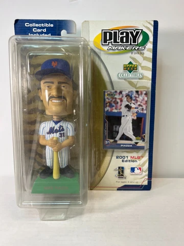 Upper Deck 2001 Play Makers MIKE PIAZZA Bobblehead With Card In Package - METS Cover
