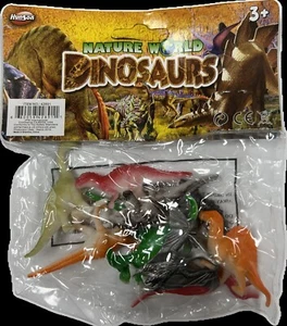10 PCS DINOSAURS TOY PLASTIC FIGURINE FIGURE 2.5" NATURE WORLD KIDS GIFT FUN - Picture 1 of 1