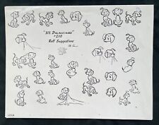 101 DALMATIANS PUPPIES RUFF  Model Sheet Walt Disney  1961 Feature ANIMATION