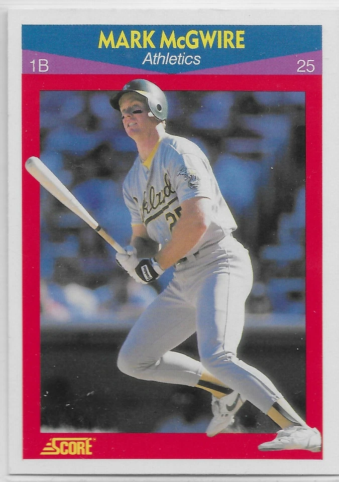 1990 Score Superstars #25 Mark McGwire Oakland Athletics A's - Image 1 of 1