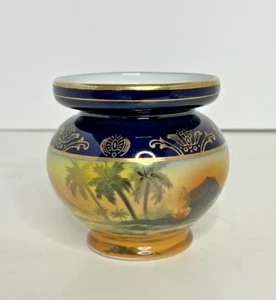 Desert Scene Bulbous Vase - 8.5cms. Maybe Early Noritake - Picture 1 of 8