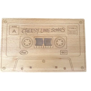 Genuine Fred Cheesy Love Songs Retro Mixtape Cheese Cutting Board, 10.5” X 7” - Picture 1 of 3