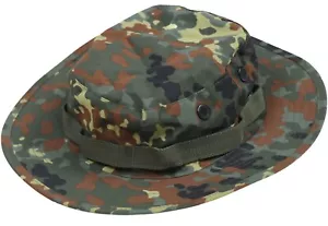 MilTec German Bundeswehr Flecktarn Boonie Hat Cap Waterproof Trilam Camo - Picture 1 of 5