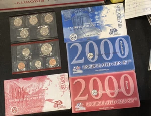 US Uncirculated Mint Sets 1999&2000 Denver & Phili 40 coins - Picture 1 of 2