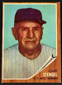 1962 Topps Baseball #29 Casey Stengel HOF New York Yankees EX-MT+ - Picture 1 of 3