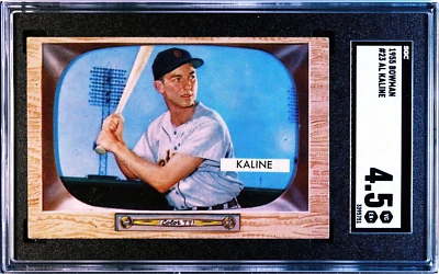 Al Kaline Bowman 1955 #23 Salón de la fama en muy buen estado Ex+ SGC Foto 1 de 2