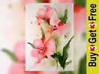 Elegant Blooms: Pink Iris Watercolor Painting Print 5"x7"
