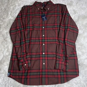 Daniel Cremieux Men’s Big & Tall Classic Bright Red Oxford Check Shirt Size LT - Picture 1 of 9