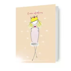 Tarjeta de cumpleaños de mamá de Bexy Boo "Reina de mamá" con sobre acreditado FSC - Imagen 1 de 3