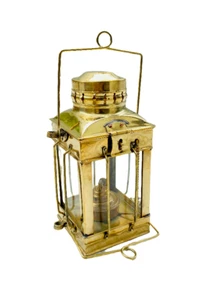 Vintage Marine Anchor Decorative Oil Lamp Nautical Ship Lantern Shiny Finish Han - Picture 1 of 6