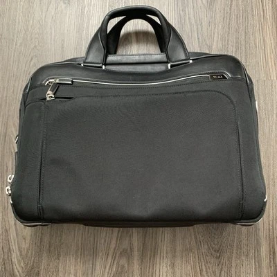 TUMI 'Arrive' Black Nylon/Leather Sawyer Briefcase - 255002D2 - Image 1 of 4