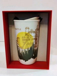 Starbucks Seattle Gasworks Park Keramik Travel Tumbler Becher Dot Collection - Bild 1 von 8