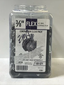 Lot Of (85) Halex, 3/8 in. Flexible Metal Conduit (FMC) AC Conduit Connector - Picture 1 of 3