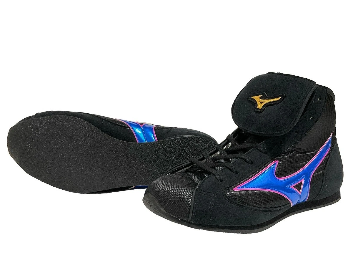 Mizuno ボクシングシューズ　スエード黒　紫　金 Mizuno ボクシングシューズ スエード黒 紫 金 Mizuno ボクシング