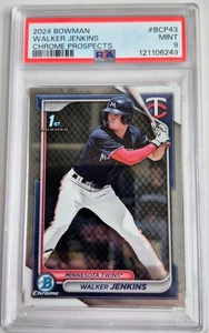 2024 Bowman Walker Jenkins 1st Bowman Chrome PSA 9 MINT - Twins - Picture 1 of 2