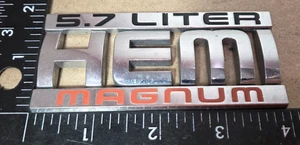 DODGE MAGNUM 5.7 LITER HEMI CIRCA '05 REAR EMBLEM 55077830 AA {6156} - Picture 1 of 8