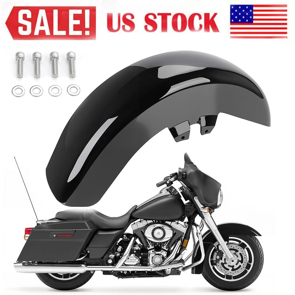 Vivid Black Front Fender For Harley Davidson Road King Street Glide 1989-2013 US Foto 1 de 4