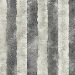 Flauschvorhang silber-grau aus Chenille 100 x 200 cm NEU Vorhang Camping NEU - Bild 1 von 5