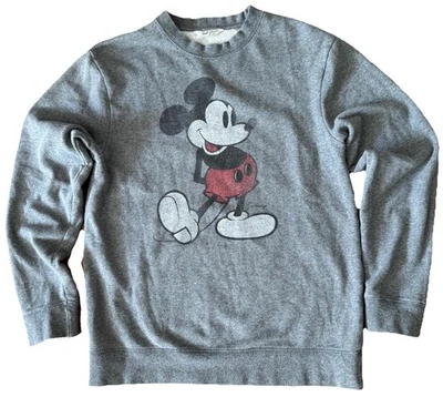 Sudadera Pullover Gris Comida Chatarra de Los Ángeles Mickey Mouse Talla Med Vintage Vibraciones Foto 1 de 4